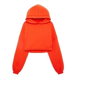 Savage X Fenty Xssential Cropped Hoodie in fiesta red (A1)